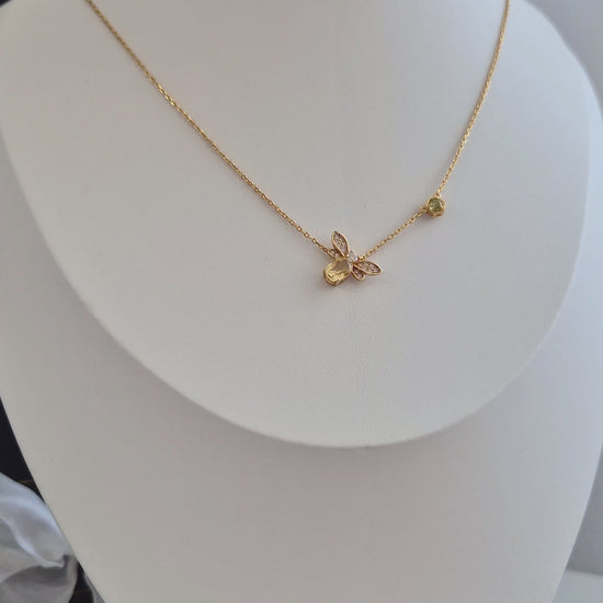 Bienen Halskette, Bee necklace, silver necklace gold-plated, silber Kette vergoldet, Schmuck, Halskette, Damenkette, Kette, jewelry, jewellery, necklace, pendant necklace, collana, collier, goldene halskette, tier kette, insekt schmuck, Bienen Schmuck, bee jewelry, damen Halskette, schmuck für sie, gift for her, birthday gift, jewelry present