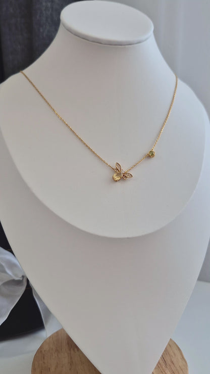 Bienen Halskette, Bee necklace, silver necklace gold-plated, silber Kette vergoldet, Schmuck, Halskette, Damenkette, Kette, jewelry, jewellery, necklace, pendant necklace, collana, collier, goldene halskette, tier kette, insekt schmuck, Bienen Schmuck, bee jewelry, damen Halskette, schmuck für sie, gift for her, birthday gift, jewelry present