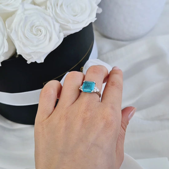 Paraiba Ring, Paraiba Tourmaline Ring, Paraiba Turmalin Ring, Bague Paraiba, Anello Paraiba, Paraiba, Paraiba Turmalin, Paraiba Tourmaline, Turmalin Ring, blauer Turmalin, Ring, Bague, Anello, Silber Ring, silver ring, Edelstein Ring Paraiba, Edelstein Ring, gemstone ring, blue ring, turquoise ring