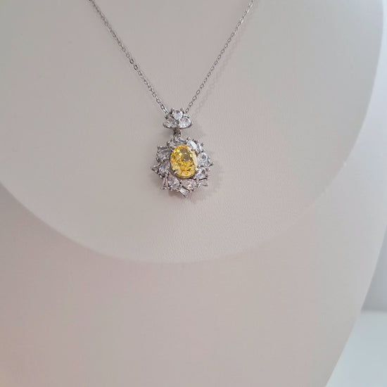 pendant necklace, Anhänger Halskette, cz necklace, Cubic Zirkonia Kette, Silber Halskette, Halskette Damen, Halskette, collier, necklace, collana