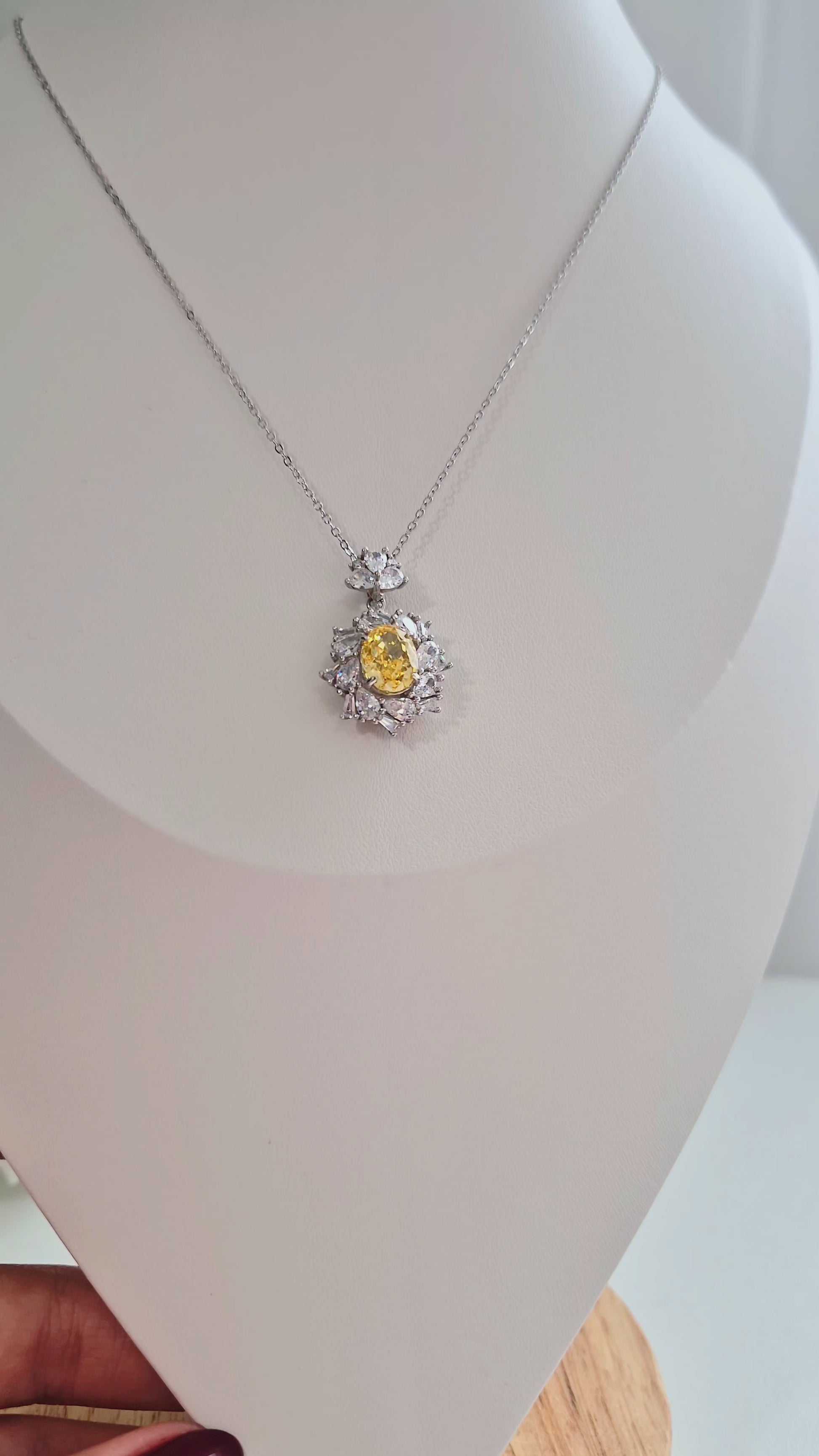pendant necklace, Anhänger Halskette, cz necklace, Cubic Zirkonia Kette, Silber Halskette, Halskette Damen, Halskette, collier, necklace, collana