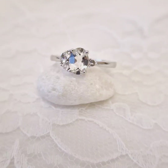 weisser topas ring, Weiss Topas Ring, Topas Ring, Topas Ring Silber, White topaz ring, Topaz Ring, Topaz ring silver, Silberring, Fingerring, silver ring, Topasring, Topas Ring, Topaz ring, bague, bague topaze