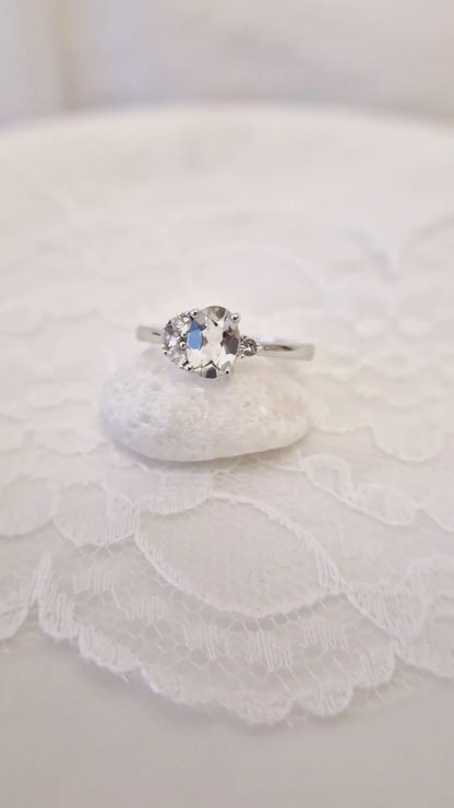 weisser topas ring, Weiss Topas Ring, Topas Ring, Topas Ring Silber, White topaz ring, Topaz Ring, Topaz ring silver, Silberring, Fingerring, silver ring, Topasring, Topas Ring, Topaz ring, bague, bague topaze
