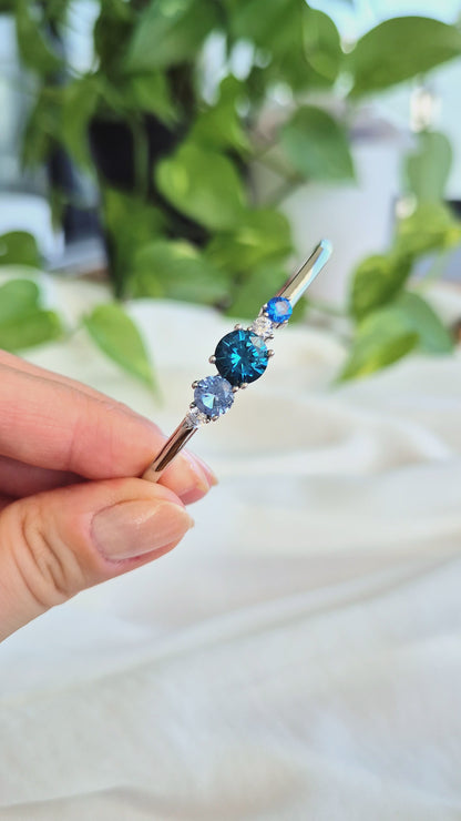 London Blue Topaz Bracelet, Silber Armreifen, Silber Armband, Topaz bangle, Armreifen mit blauen Edelsteinen, Silber Armreifen mit blauen Edelsteinen. blue gemstone bracelet, topaz bracelet, Silber Schmuck, Aquamarin, Saphir, Topas, Schmuck, jewelry, jewellery, bracelet, bracciale