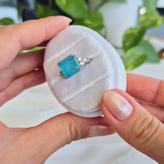 Paraiba Tourmaline Ring, Paraiba Ring,  Paraiba Turmalin Ring, Bague Paraiba, Anello Paraiba, Paraiba, Paraiba Turmalin, Paraiba Tourmaline, Turmalin Ring, blauer Turmalin, Ring, Bague, Anello, Silber Ring, silver ring, Edelstein Ring Paraiba, Edelstein Ring, gemstone ring, blue ring, turquoise ring, Schmuck, Jewelry, bijou, gioielli, Damenring, Fingerring