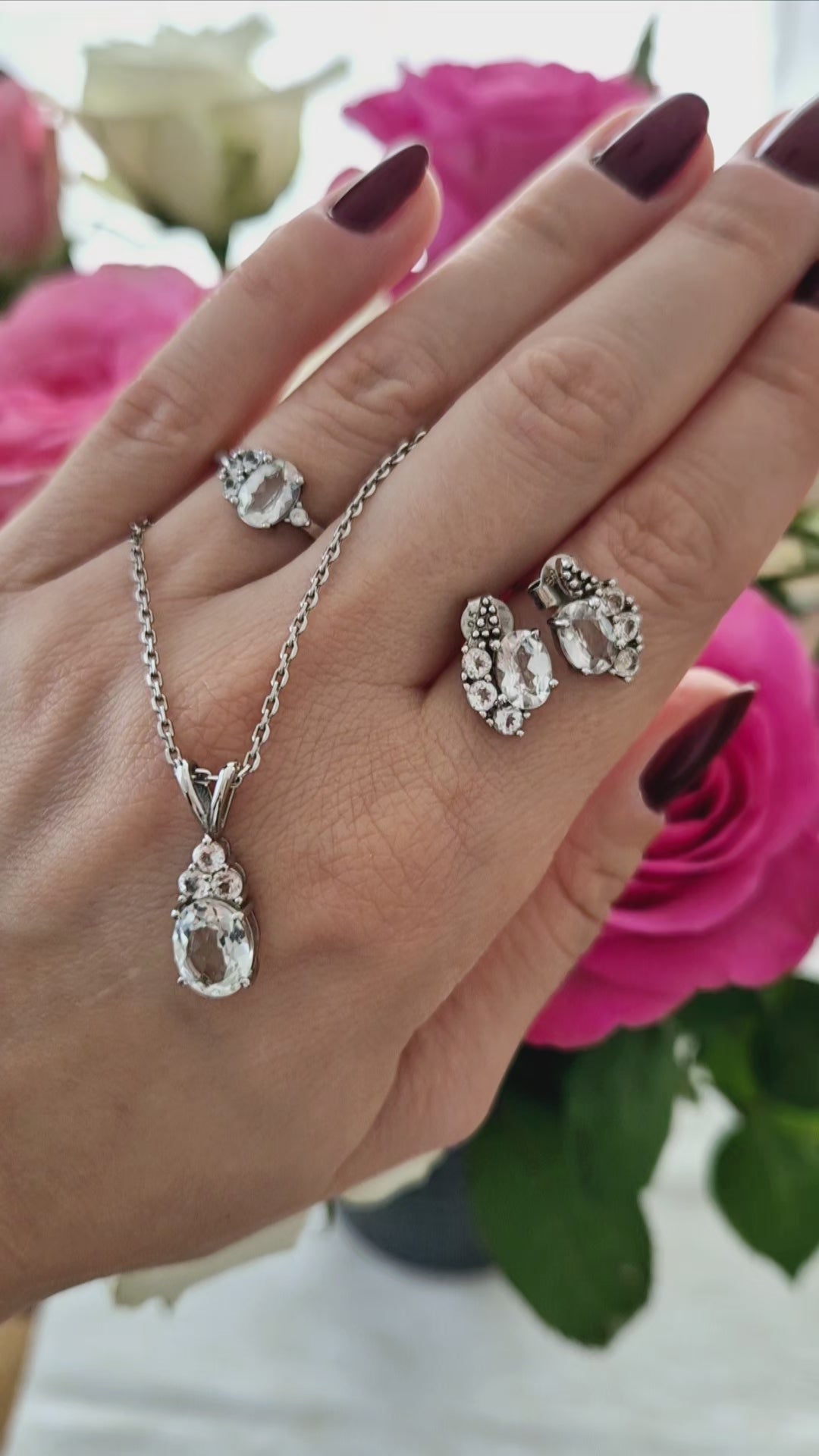 Silber Schmuckset Weisser Topas, White Topaz Jewelry set, Weiss topas Schmuckset, Topas Schmuck Set, Topaz Jewelry Set, Weiss Topas Ohrringe, Topas Ohrstecker, Weiss Topas Ring, Topas Kette, Weiss Topas Halskette, Topaz necklace, white topaz pendant necklace, white topaz ring, white topaz earrings, topaz stud earrings, silver ejwelry set, Silber Schmuck, Ring, Halskette, Necklace, Ohrringe, Ohrstecker, stud earrings
