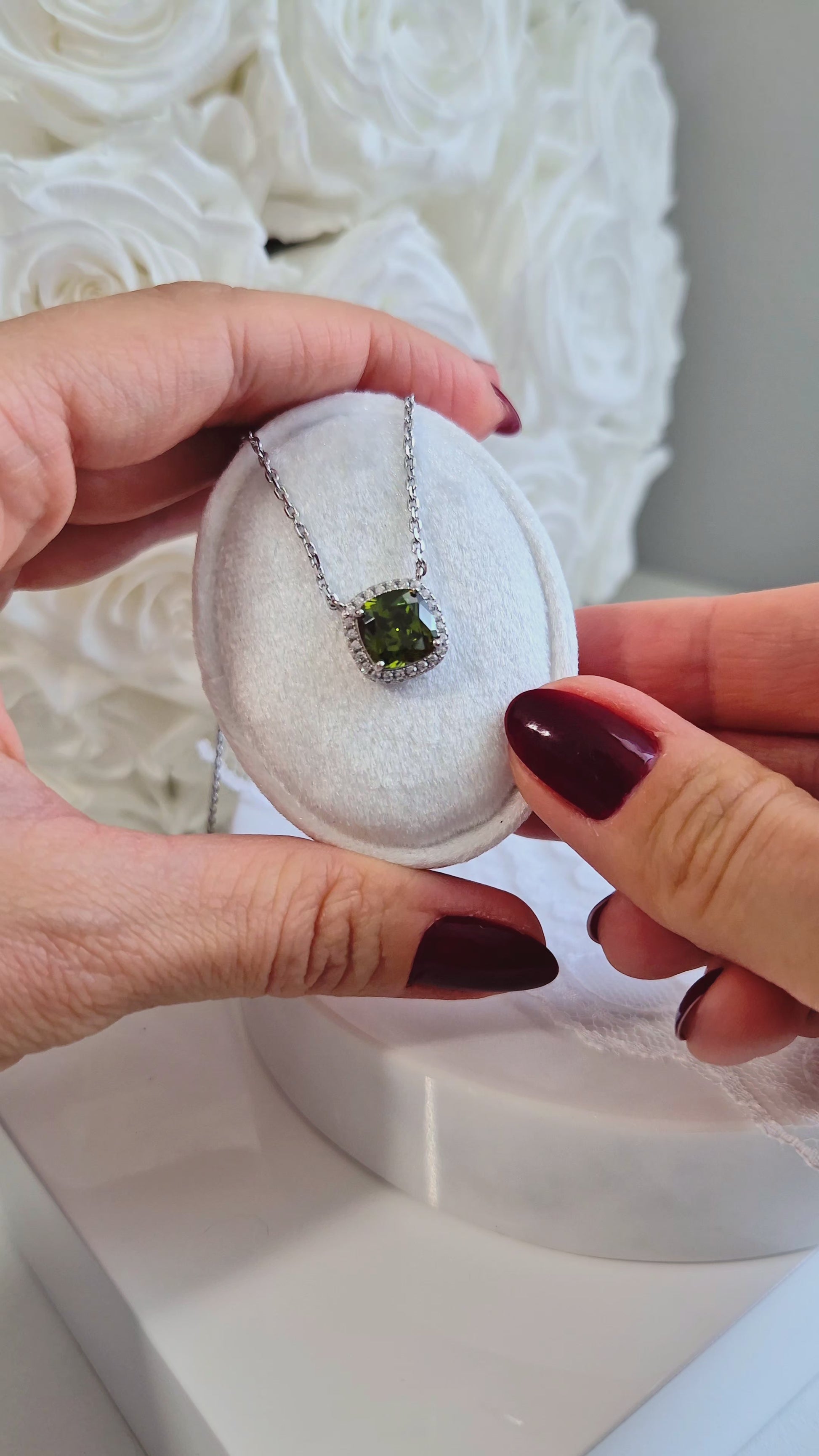 Peridot Necklace, Peridot Halskette, Collier, Collana