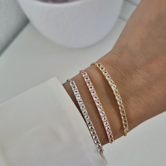 White Topaz Bracelet, Weiss Topas Armband, Topas Armband, Silber Armband, Gold Armband, Rosegold Amband, Tennis Armband, Frauen Armband, elegantes Armband, zeitloses Armband, Silver Bracelet, Tennis Bracelet, golden Braclelet, rose gold bracelet, timeless bracelet, feminine bracelet, bracelet for her, bracelet for him