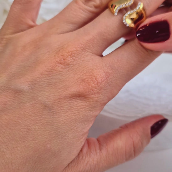 Ring Gold, goldener Ring, Edelstahl Ring, Damenring, trendy ring, non tarnish jewelry, bague, anello