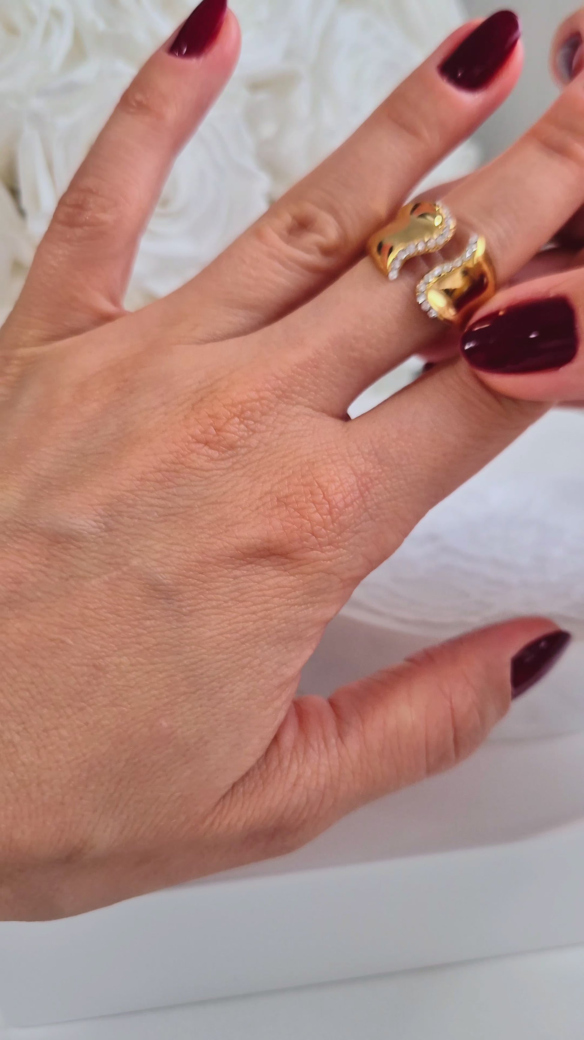 Ring Gold, goldener Ring, Edelstahl Ring, Damenring, trendy ring, non tarnish jewelry, bague, anello