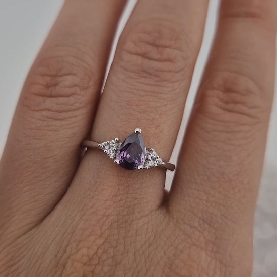 Amethyst Ring - Silberring mit Amethyst Edelstein, Amethyst silver ring, Bague en améthyste, Anello in ametista, Gemstone, Amethyst Edelsteinring