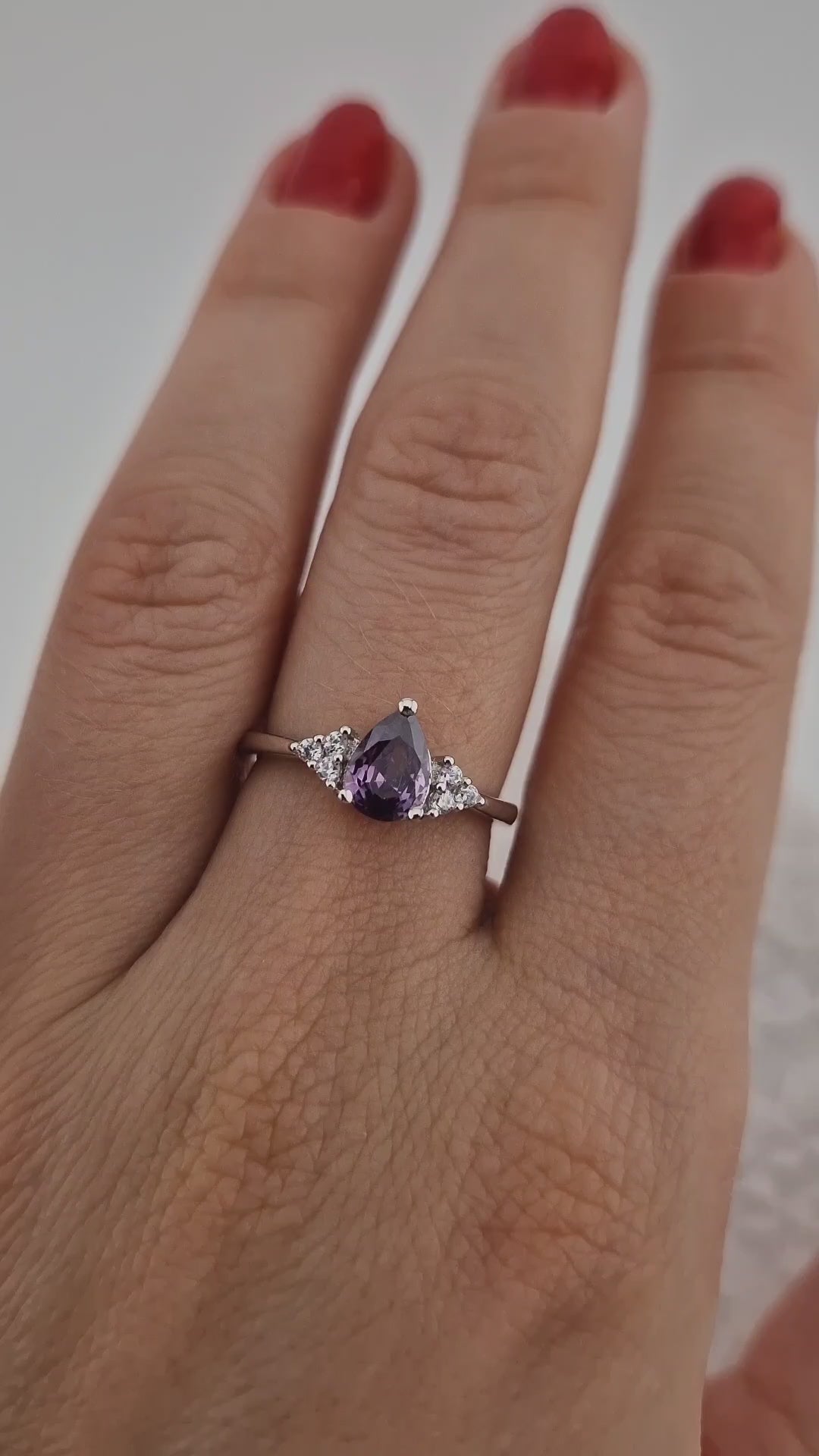 Amethyst Ring - Silberring mit Amethyst Edelstein, Amethyst silver ring, Bague en améthyste, Anello in ametista, Gemstone, Amethyst Edelsteinring