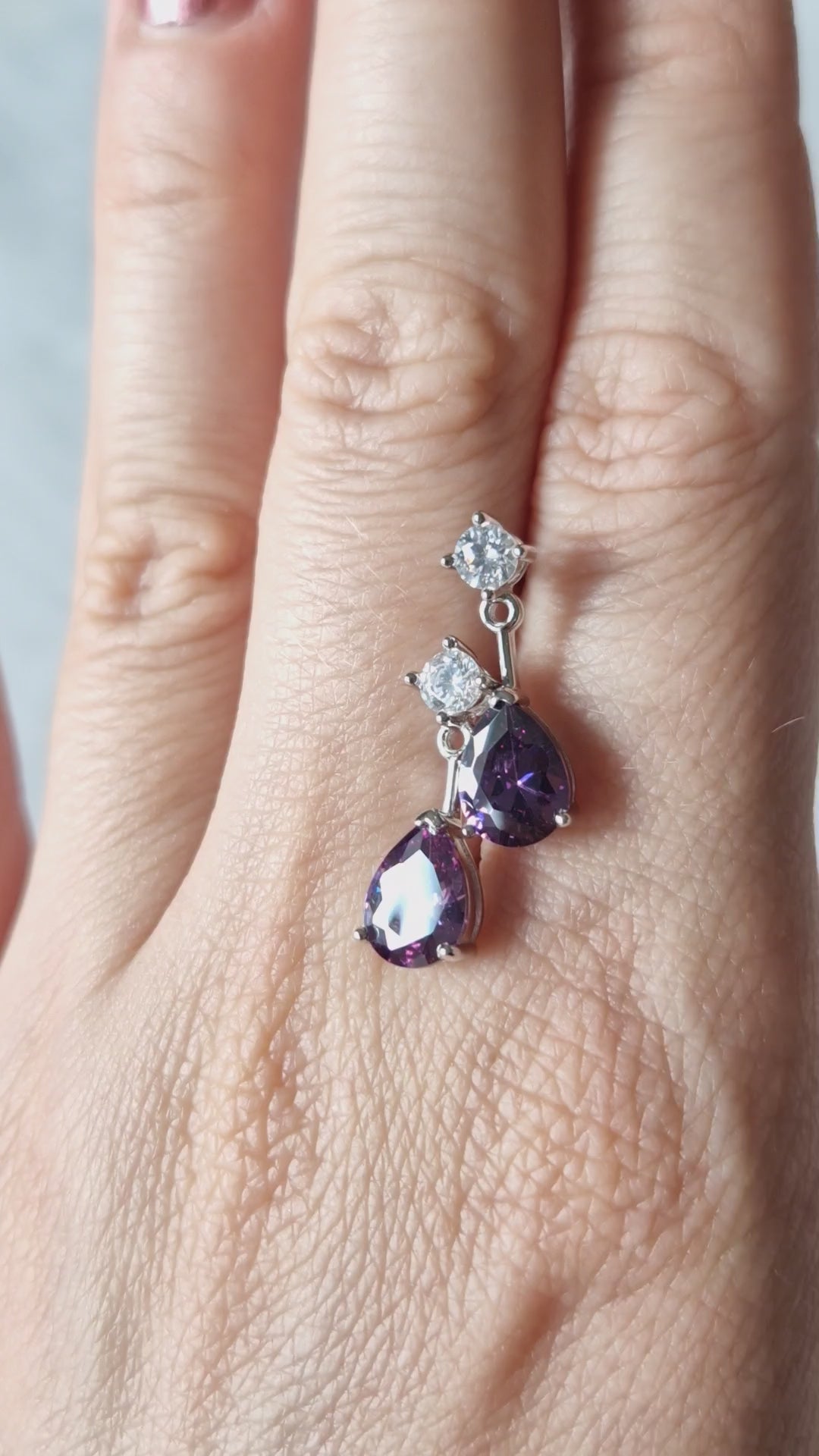 Amethyst Ohrringe, Amethyst earrings, Amethyst Ohrstecker, Silber Ohrringe, Edelstein Ohrringe, Amethyst Stud earrings