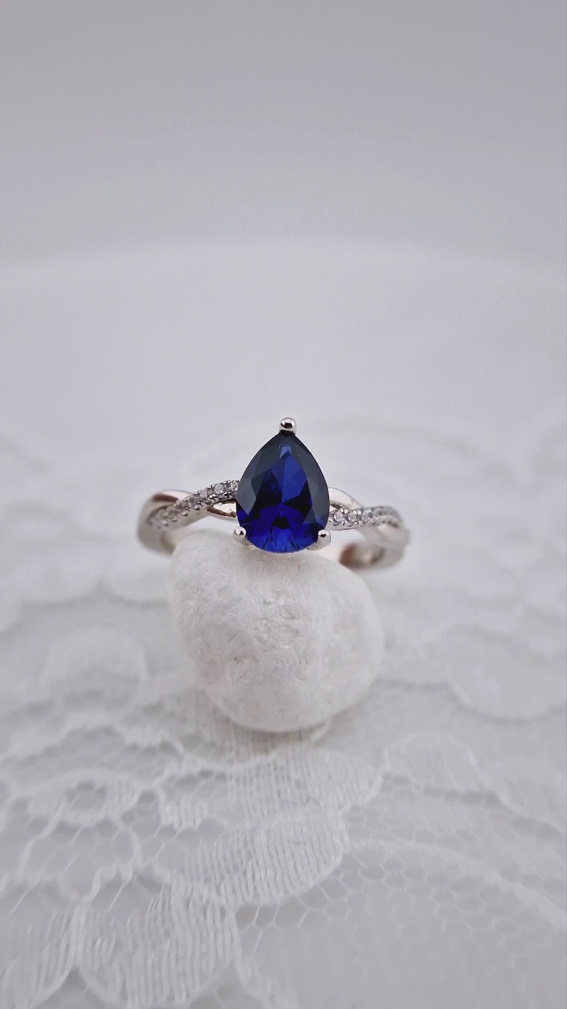 Blau Saphir Ring, sapphire ring, Ring mit Saphir, Royal blue Sapphire Ring, Blau Saphir Ring, Silber Ring mit blauem Saphir