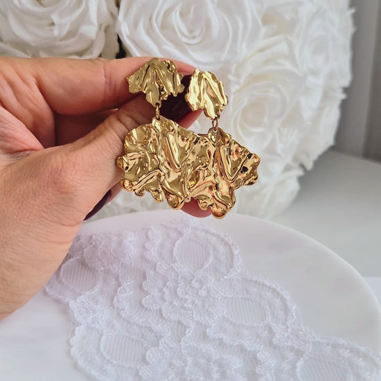 Ohrringe, Ohrringe gold, Eaarings gold, gold-plated earrings, boucles doreilles, orecchini, Ohrstecker, Goldohrringe