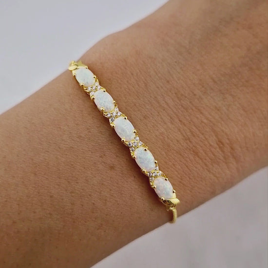 Weiss Opal Armband, White Opal Bracelet, Opal Armband, Opal Bracelet, white stone bracelet, Armband mit weissen Steinen, Edelstein Armband, Gemstone Bracelet, Goldenes Armband, golden Bracelet, Frauen Armband, bracelet for her, jewelry for her, Schmuck, Armband, Armschmuck, Bracelet, Jewelry, Bracelet Opale