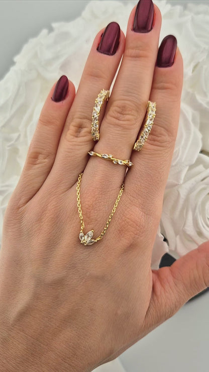 Collana in oro con topazio